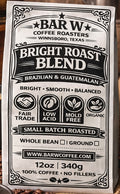 Bright Roast Blend Guatemala/Brazil WHOLE BEAN 12oz Organic, Mold Free, Low Acid, Fair Trade, Hand Picked. (Limited Batch)