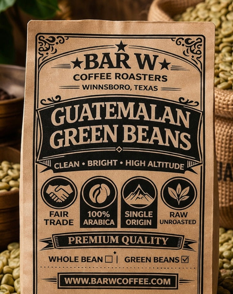 Guatemalan HueHue UN-ROASTED GREEN BEANS 16oz Organic, Mold Free, Low Acid, Fair Trade, Hand Picked.