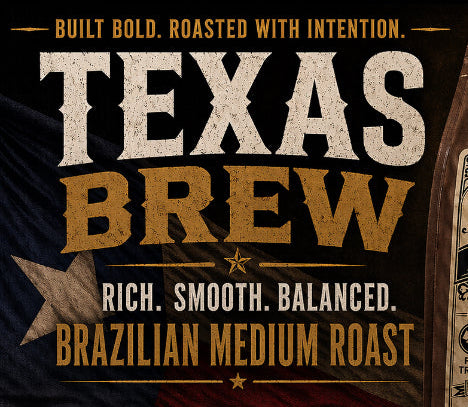 Texas Brew Medium Roast *PRE-GROUND BEANS* 12oz Organic