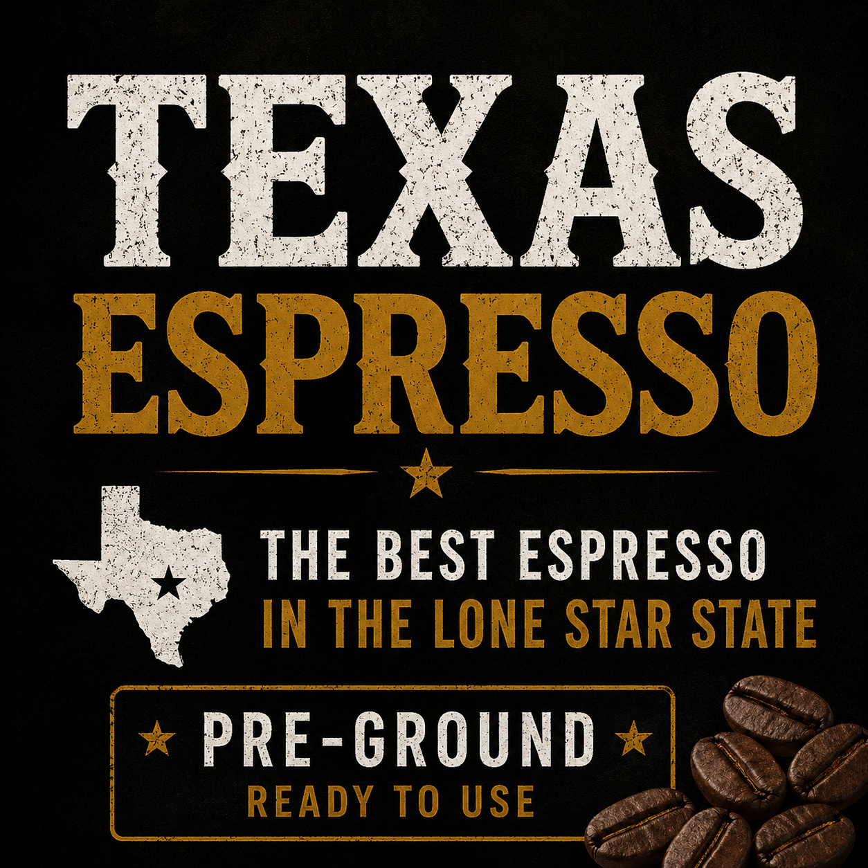 Texas Espresso, Machine Ready, Pre-Ground Beans, 12oz Organic